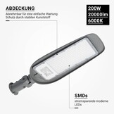 200W LED Straßenleuchte Kaltweiß IP65