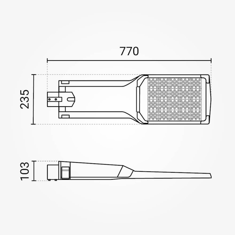 180W LED Straßenleuchte Professional Moso 5700K