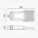 100W LED Straßenleuchte Professional Moso 5700K