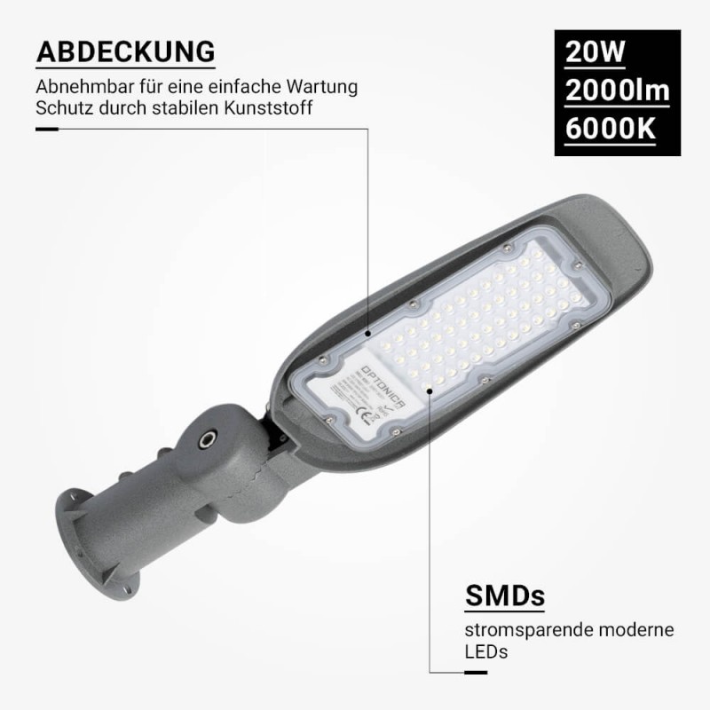 20W LED Straßenleuchte Kaltweiß IP65