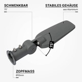 20W LED Straßenleuchte Warmweiß IP65
