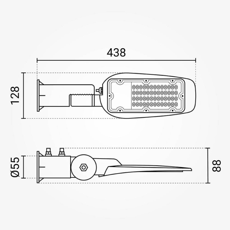 20W LED Straßenleuchte Warmweiß IP65