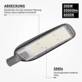 200W LED Straßenleuchte Kaltweiß IP65
