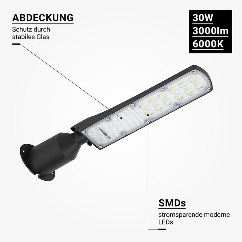 30W LED Straßenleuchte Premium 6000K IP65