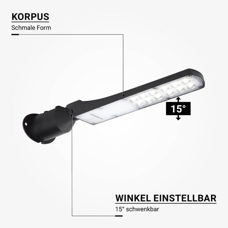 30W LED Straßenleuchte Premium 6000K IP65