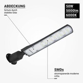 50W LED Straßenleuchte Premium 6000K IP65