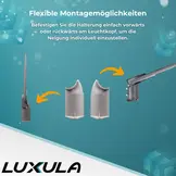 LED Straßenleuchte 50W, 3000K warmweiß, 5000lm, grau, IP65, Wand- & Mastmontage