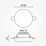 9W LED Frameless Mini Panel Rund CCT