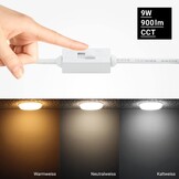 9W LED Frameless Mini Panel Rund CCT