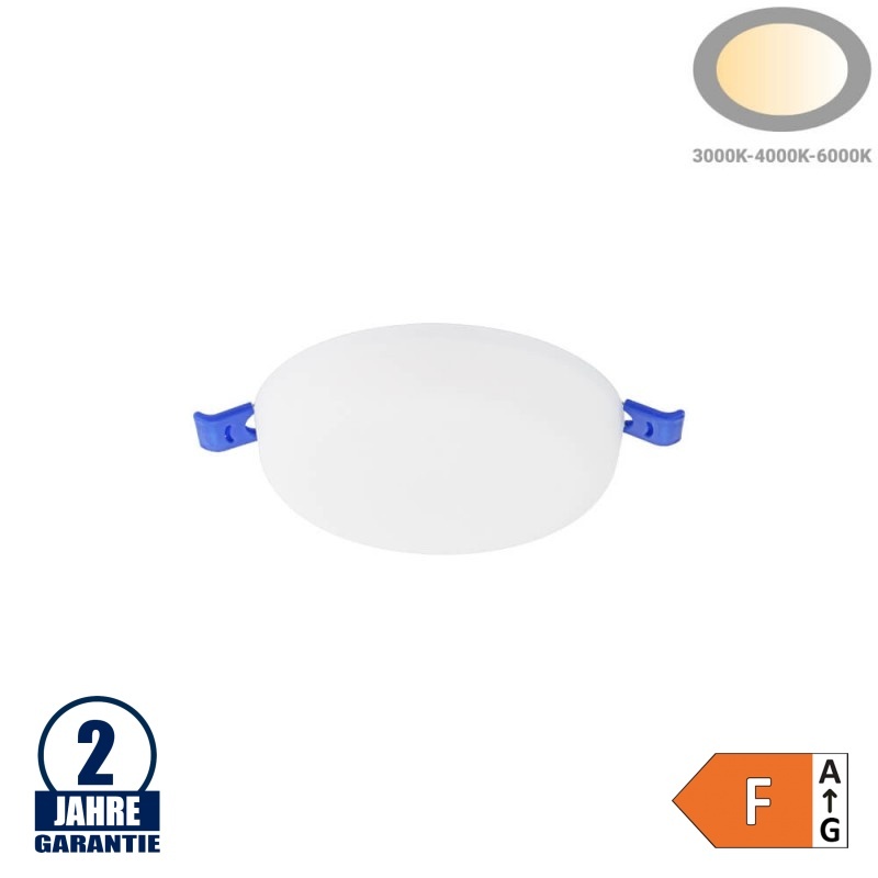 9W LED Frameless Mini Panel Rund CCT