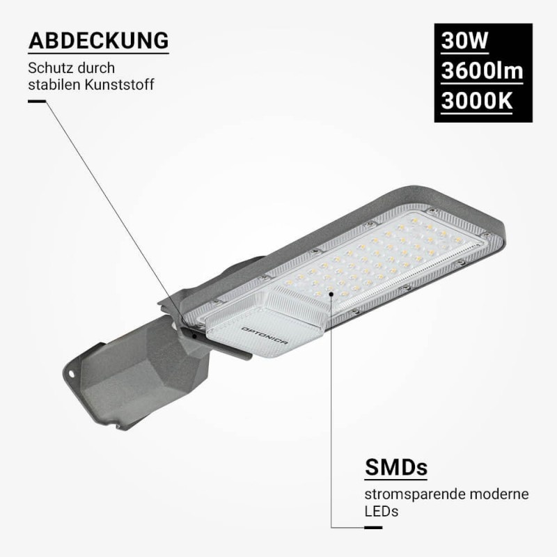 30W LED Straßenleuchte Professional HL Warmweiß IP65