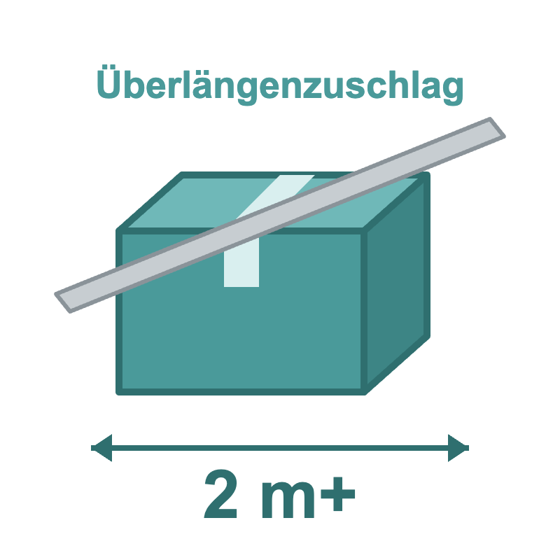 Überlängenzuschlag für Artikel ab 2 m – einmal pro Bestellung