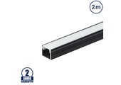 LED Profil 12x10mm Alu Schwarz 2m