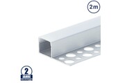 LED Fliesen- und Trockenbauprofil Abschluss eloxiert 2m SET