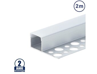 LED Fliesen- und Trockenbauprofil Abschluss eloxiert 2m SET