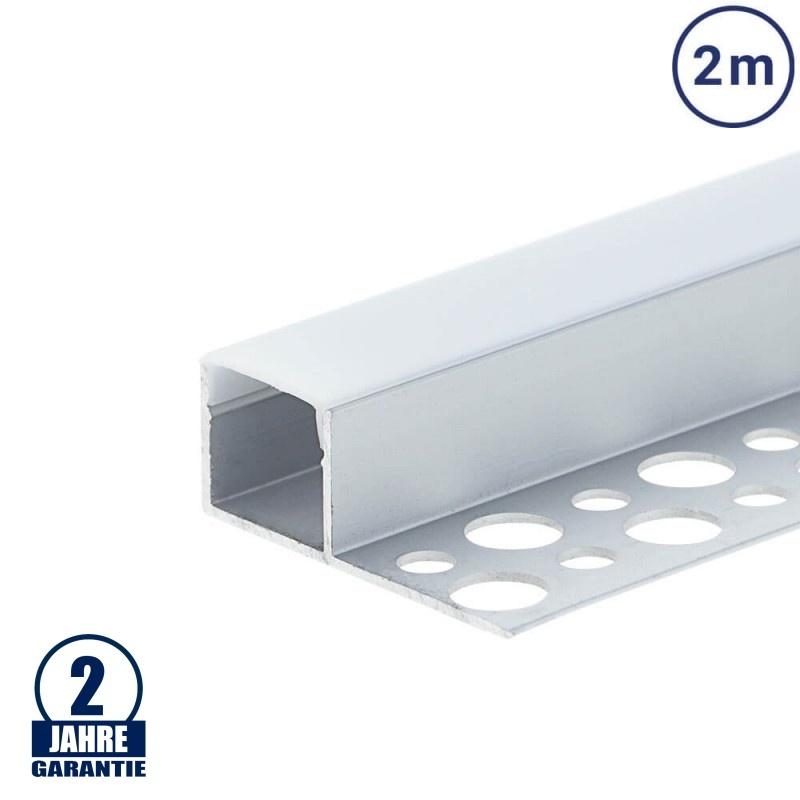 LED Fliesen- und Trockenbauprofil Abschluss eloxiert 2m SET