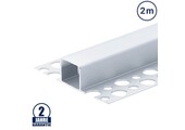 LED Fliesen- und Trockenbauprofil Mitte eloxiert 2m SET