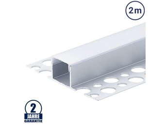 LED Fliesen- und Trockenbauprofil Mitte eloxiert 2m SET