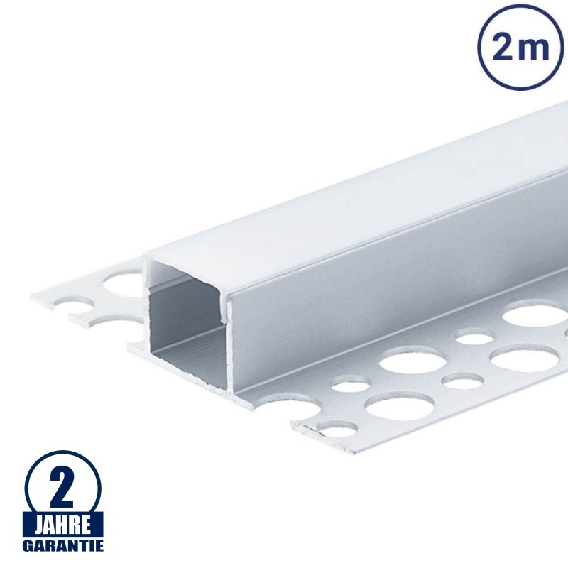LED Fliesen- und Trockenbauprofil Mitte eloxiert 2m SET