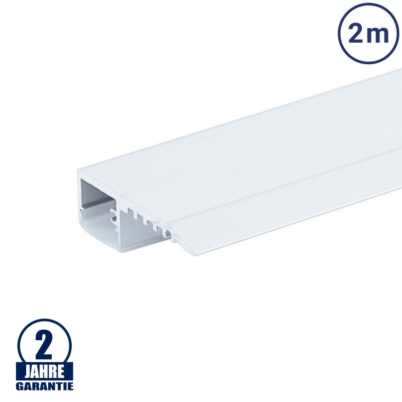 LED Treppenabschlussprofil eloxiert 2m SET