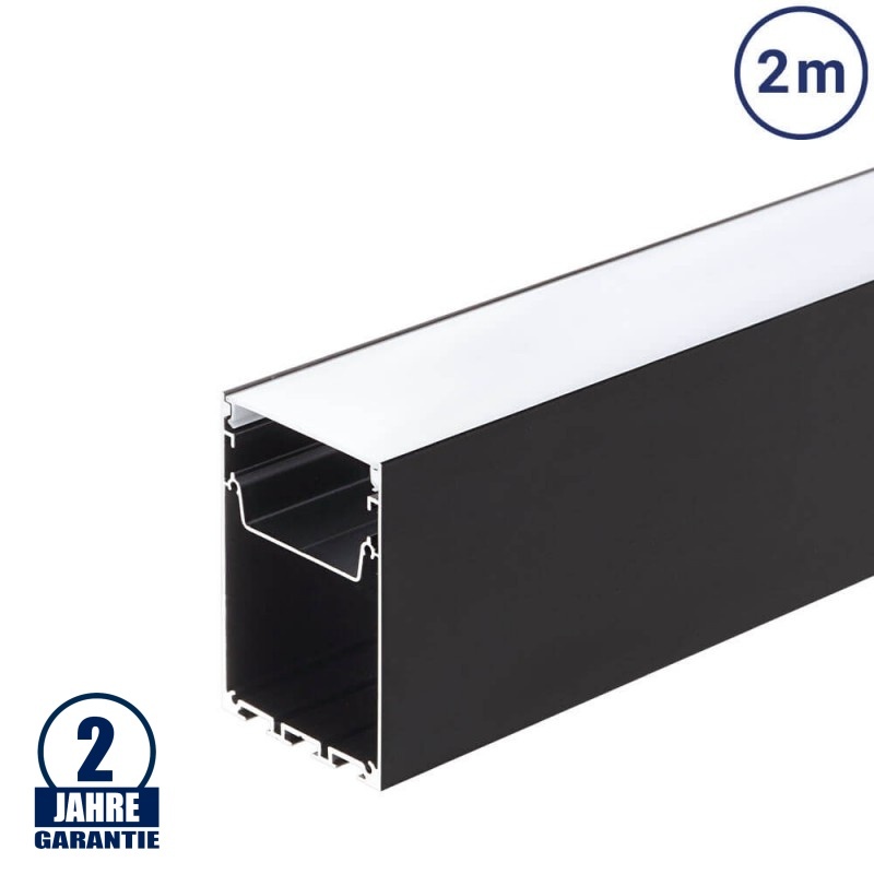 LED Linearleuchten-Profil Schwarz 2m SET OP