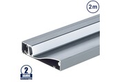 LED Sockelleistenprofil Grau Metallic 2m SET OP