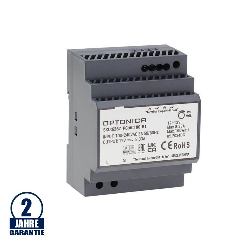 12V DC DIN-Hutschienen Netzteil 60W bis 240W