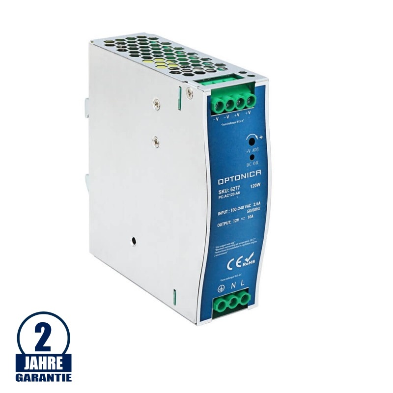12V DC DIN-Hutschienen Netzteil 60W bis 240W