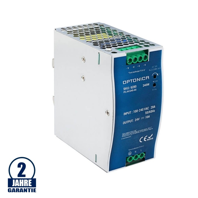 24V DC DIN-Hutschienen Netzteil 60W bis 240W