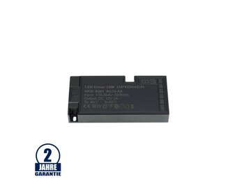 12V DC Kunststoff Netzteil für Möbeleinbau 24W bis 100W