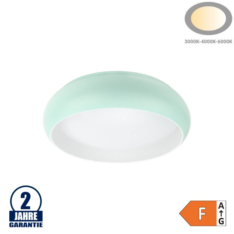 12W LED Deckenleuchte Pastell Türkis CCT