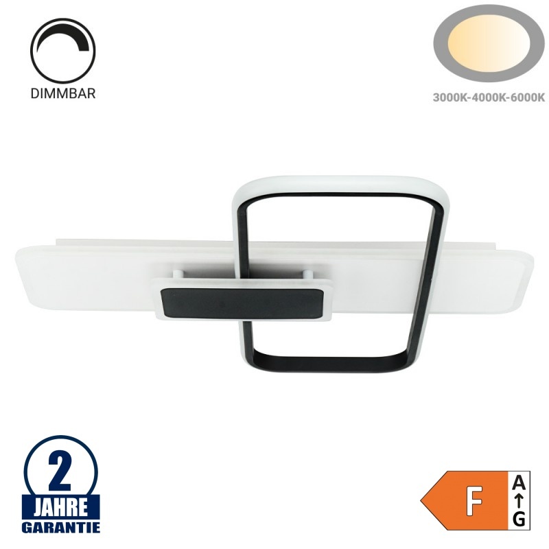 68W LED Deckenleuchte Schwarz CCT