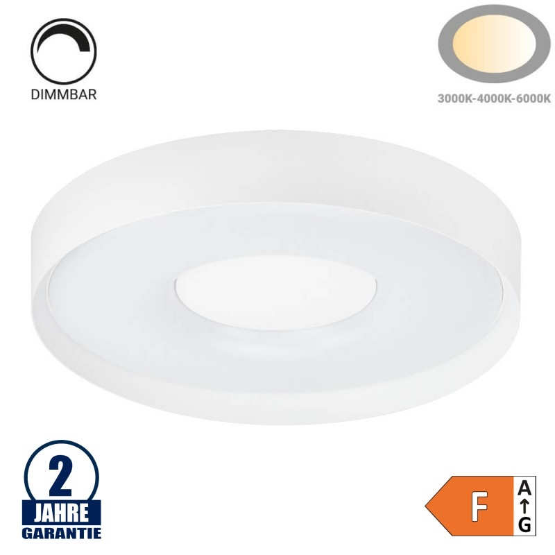 54W LED Deckenleuchte fernsteuerbar CCT Ø490×106mm