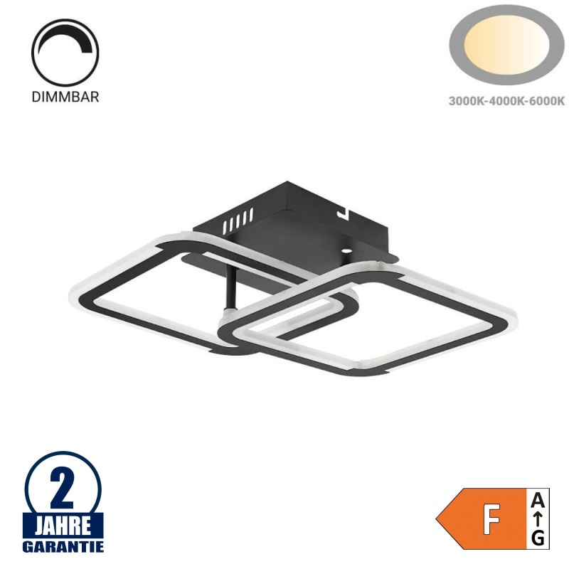 30W LED CCT Deckenleuchte Schwarz