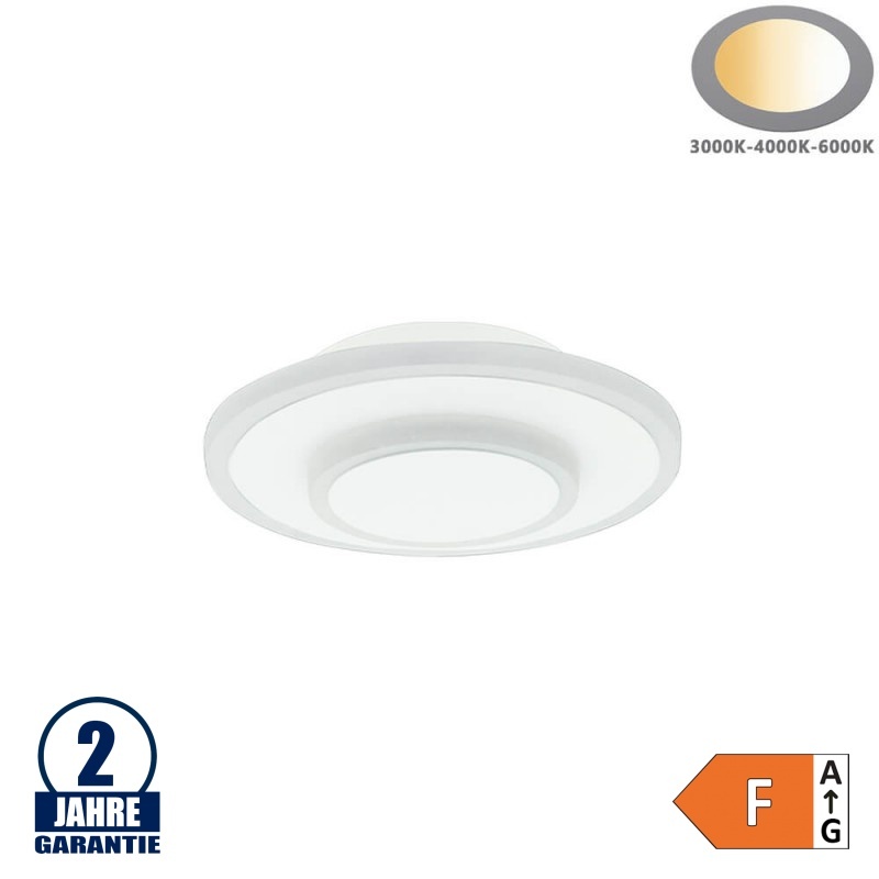 16W LED CCT Deckenleuchte rund Weiß