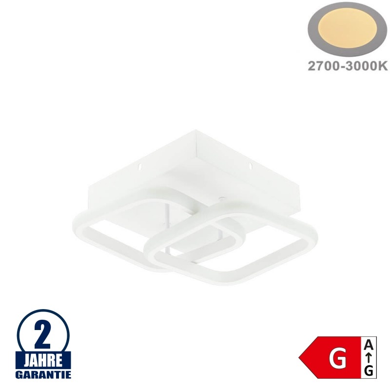 13W LED Deckenleuchte Warmweiß Weiß