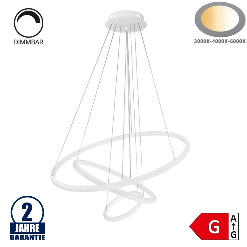 78W LED CCT Pendelleuchte Dimmbar 3-fach