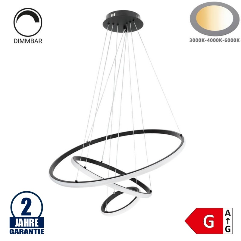 78W LED CCT Pendelleuchte Dimmbar 3-fach