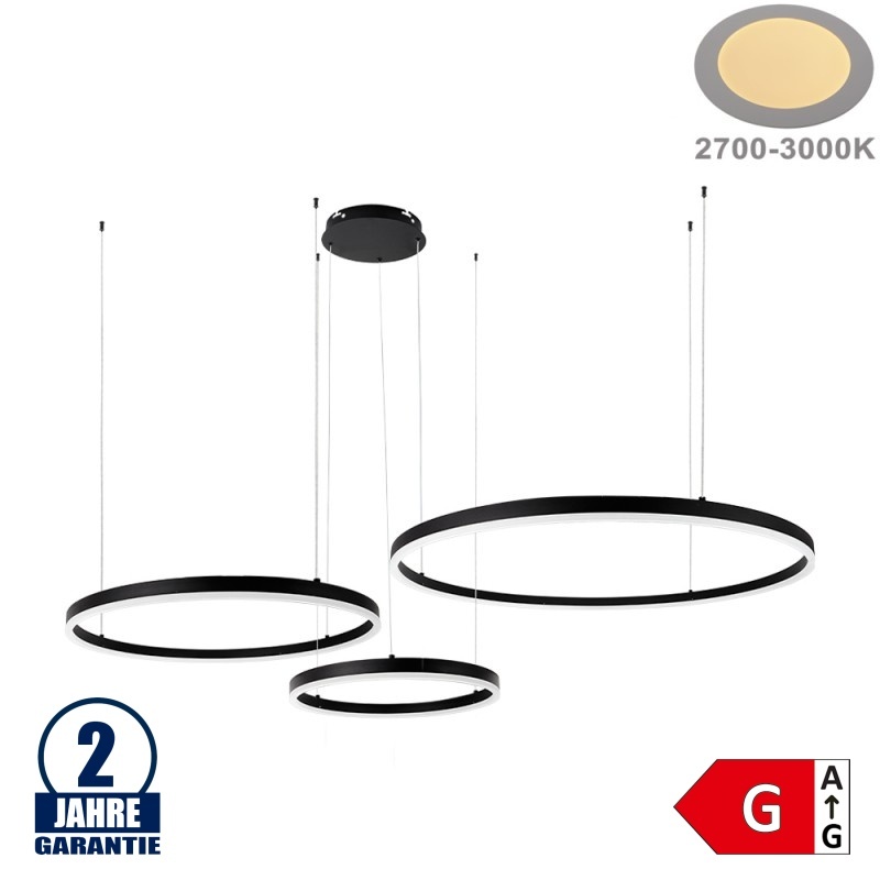 70W LED Pendelleuchte Warmweiß 3-fach