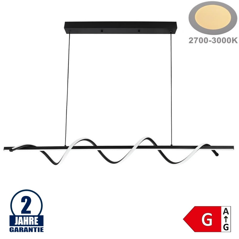 30W LED Pendelleuchte Warmweiß 120cm