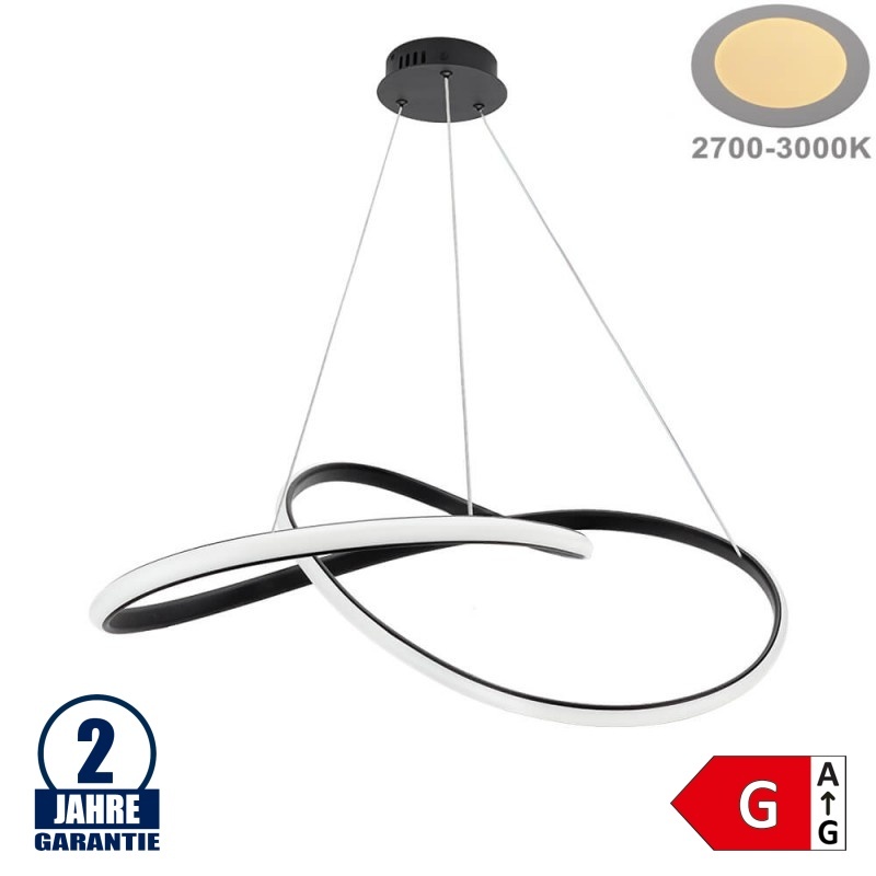 30W LED Pendelleuchte Warmweiß Ø60cm