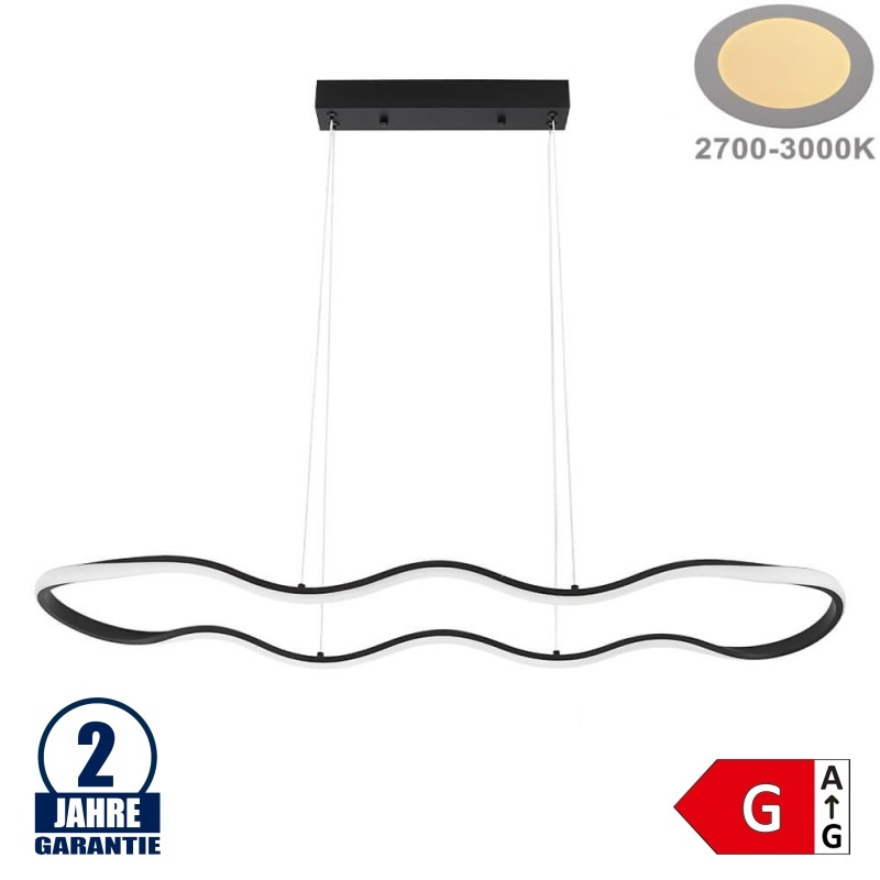 24W LED Pendelleuchte Warmweiß oval