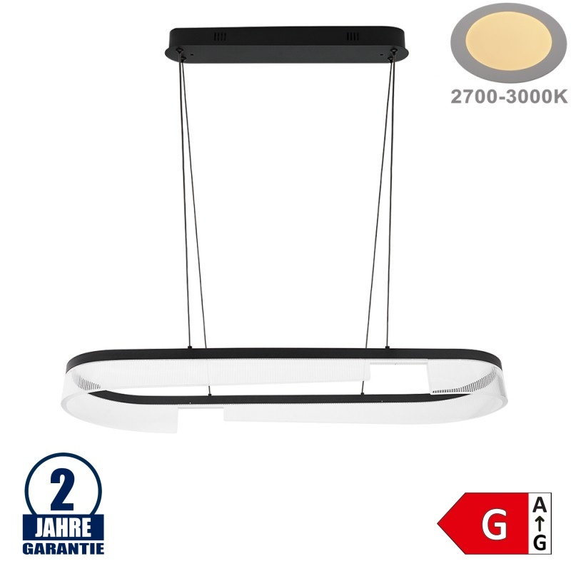 30W LED Pendelleuchte Warmweiß oval