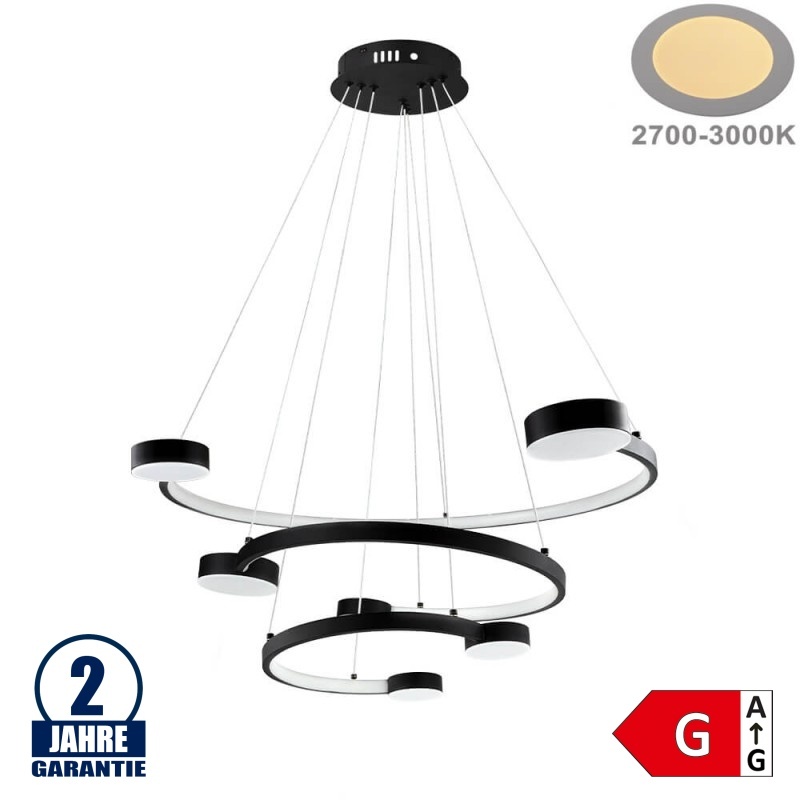 40W LED Pendelleuchte Warmweiß 3-fach