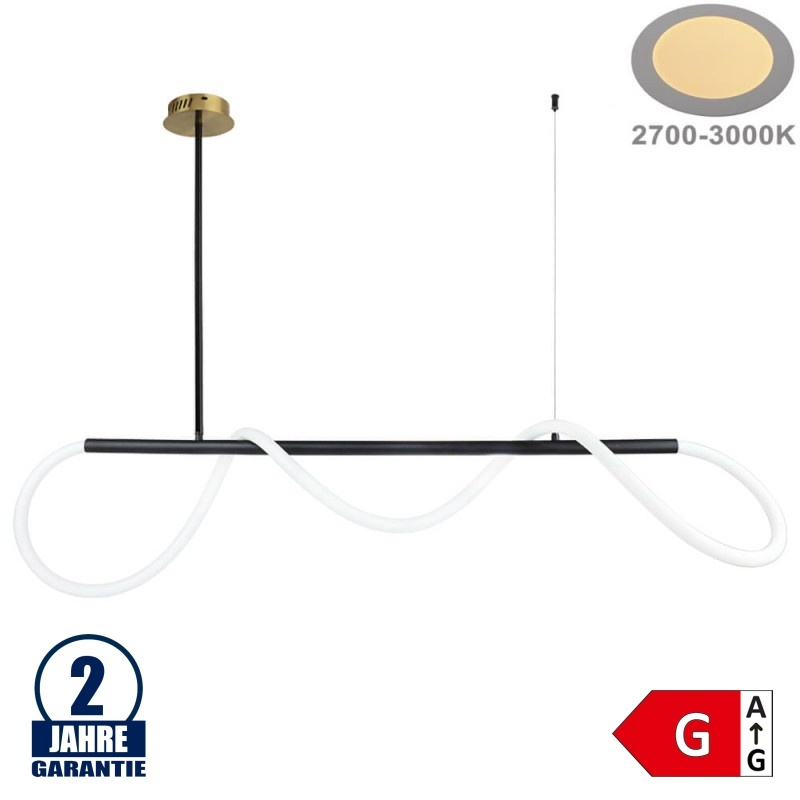 36W LED Pendelleuchte Warmweiß 100cm