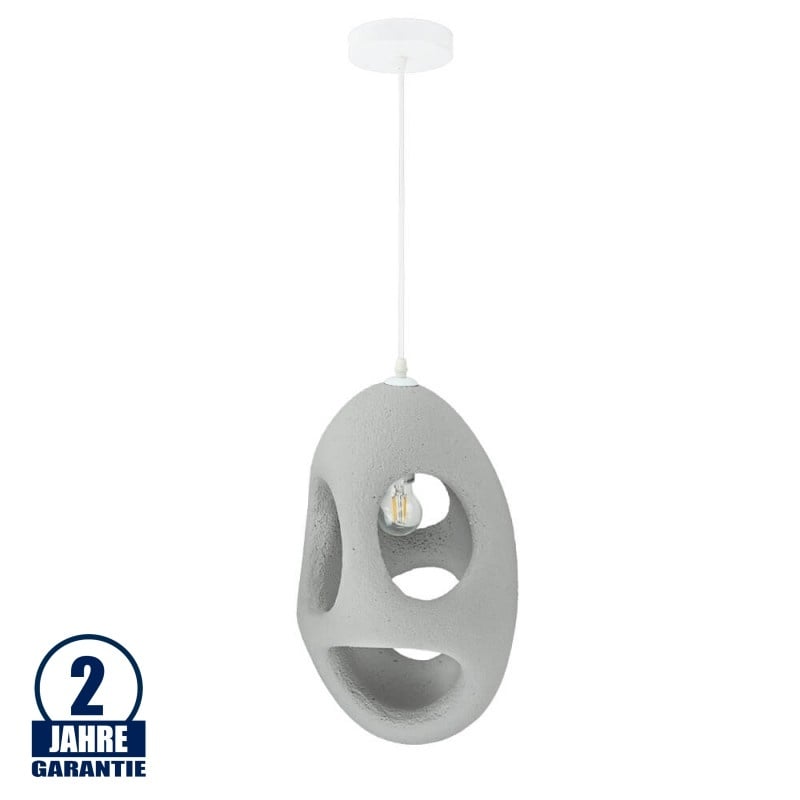 Wabi-Sabi Pendelleuchte in abstrakter Kieselsteinform E27