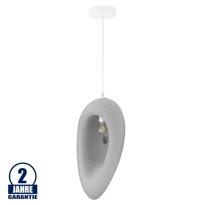 Wabi-Sabi Pendelleuchte in asymmetrischer Kieselform E27