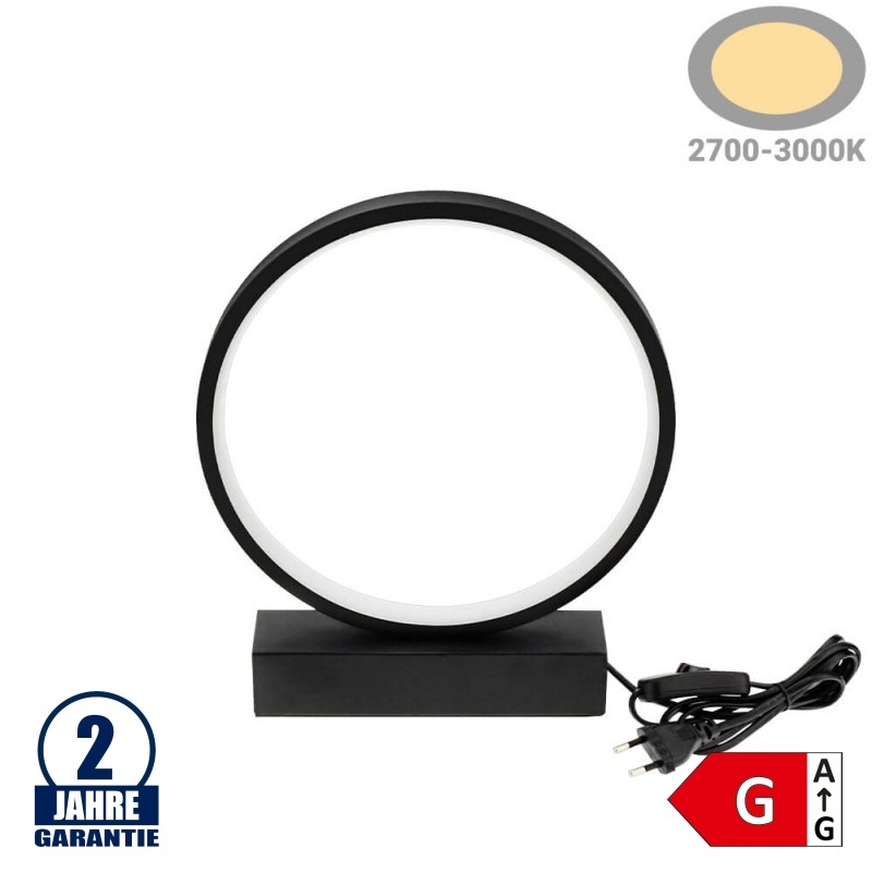 7W LED Tischleuchte Warmweiß Schwarz