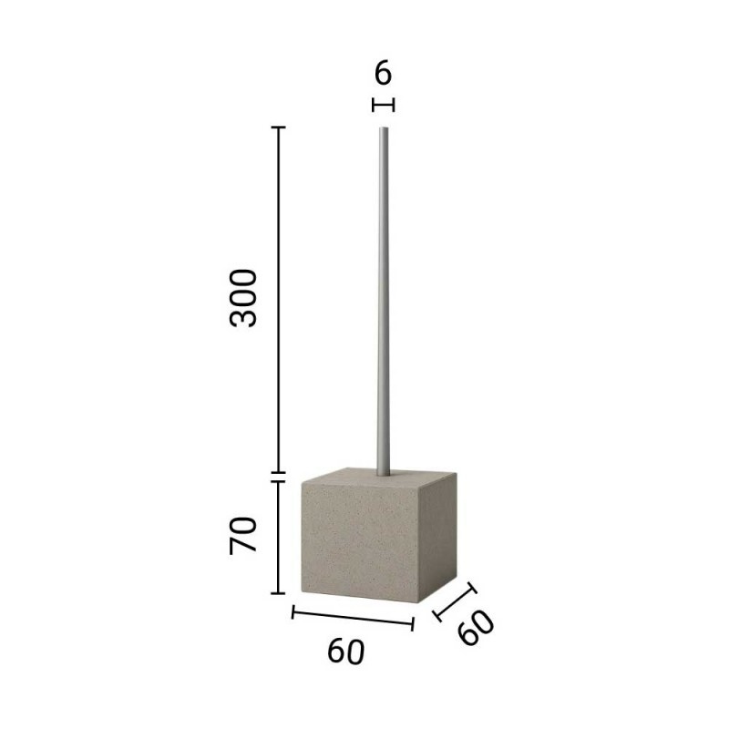 Lichtmast rund Ø60mm Lichtpunkthöhe 3m