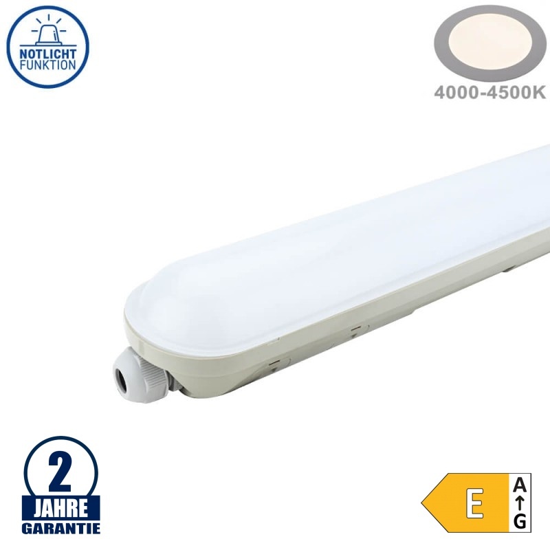 55W LED Wannenleuchte Link Notlichtfunktion 150cm IP65 Neutralweiß